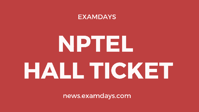 nptel hall ticket